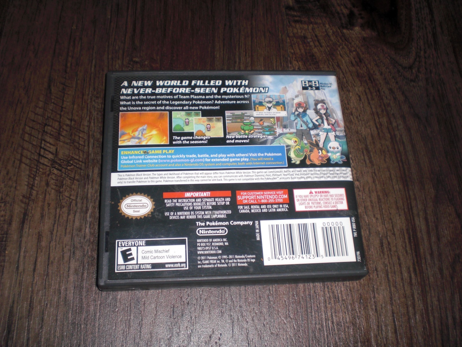 Pokemon Black Version 1 AUTHENTIC GENUINE Nintendo DS 3DS 2DS XL COMPLETE CIB