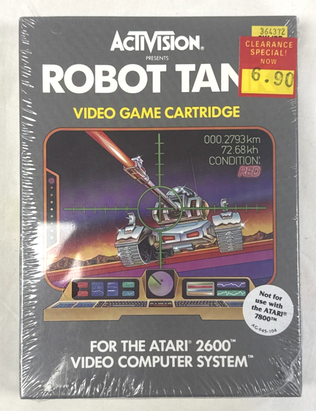 Robot Tank Atari 2600 By Activision Factory Sealed New In Box 1983