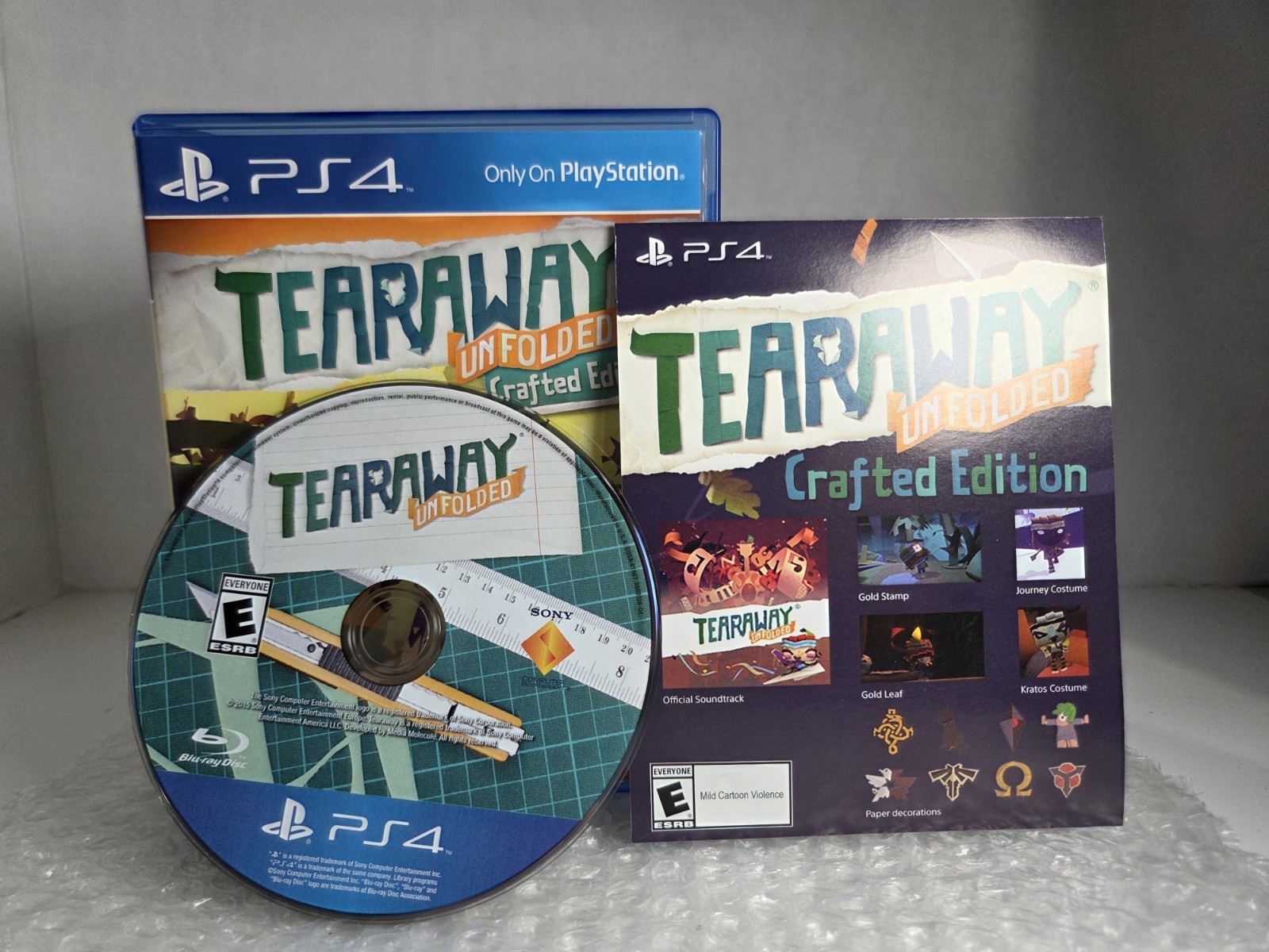 Tearaway Unfolded: Crafted Edition PS4 Sony PlayStation 4 Complete In Box CIB Te