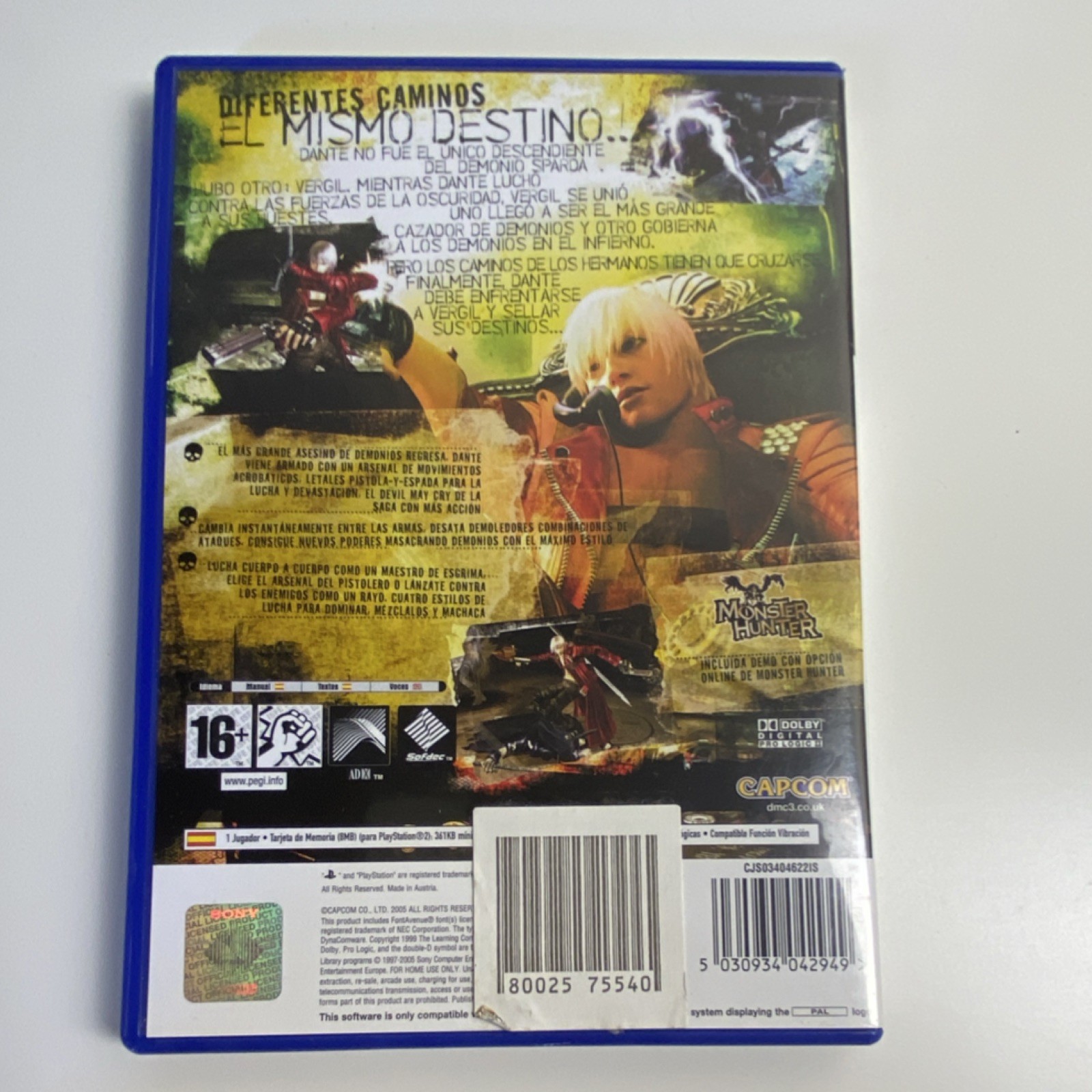 Capcom Devil May Cry 3 PAL Spain Dante’s Awakening PS2