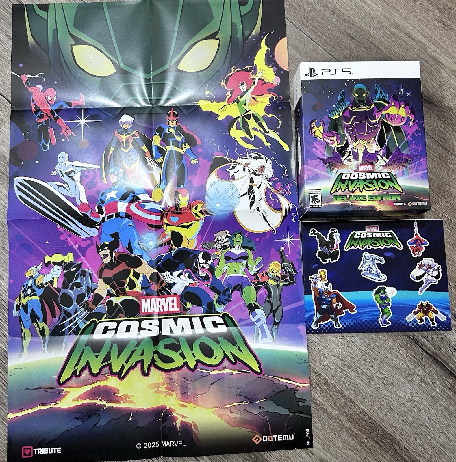 Marvel Cosmic Invasion PS5 Deluxe Edition Box Character Art Poster Sticker X Her