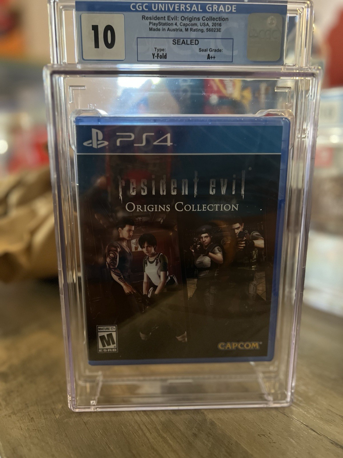 Resident Evil Origins Collection PS4 – CGC Graded 10 GEM MINT – Factory Sealed