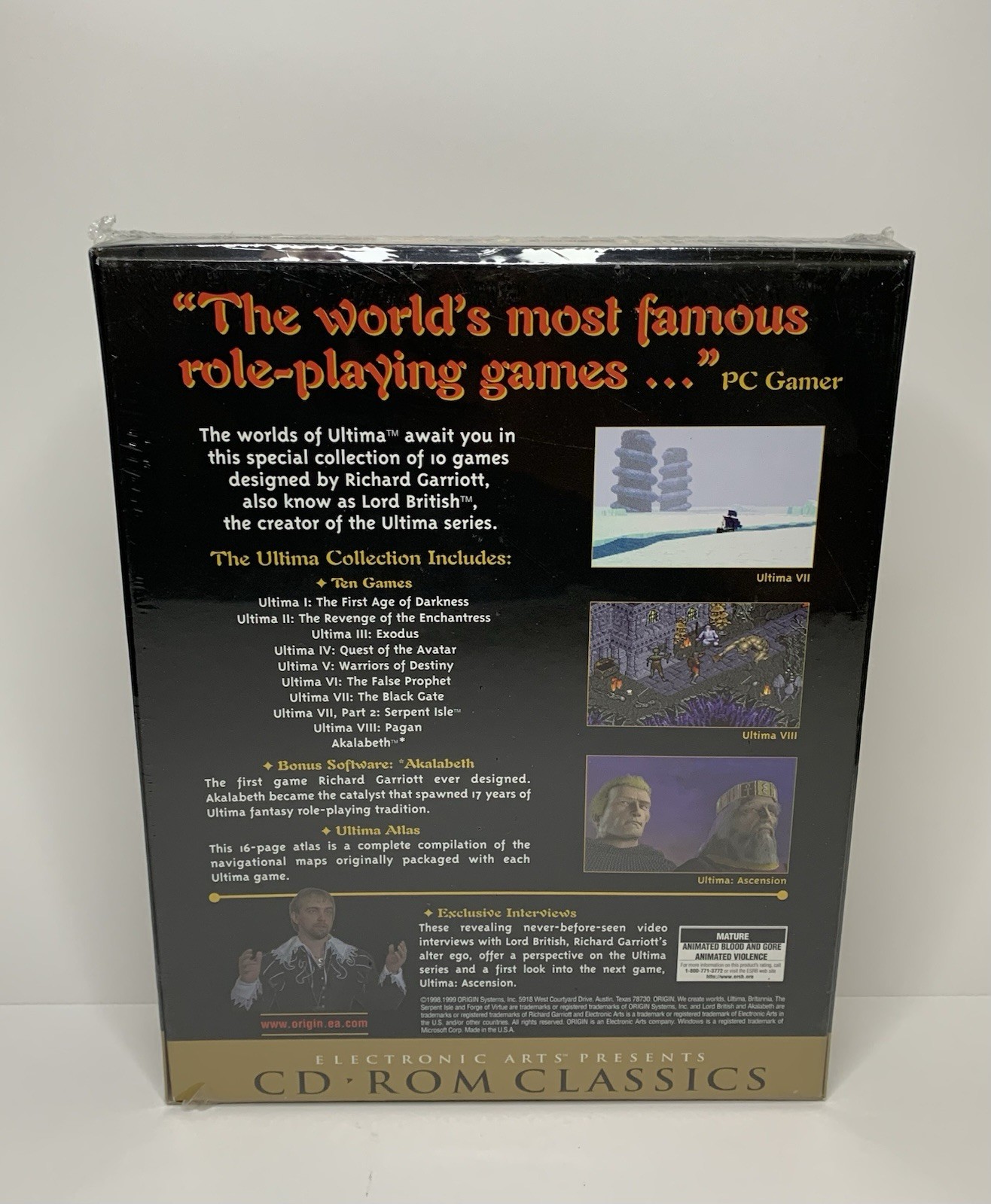 Ultima Collection CD ROM Classics Big Box PC 1998 Sealed New NOS
