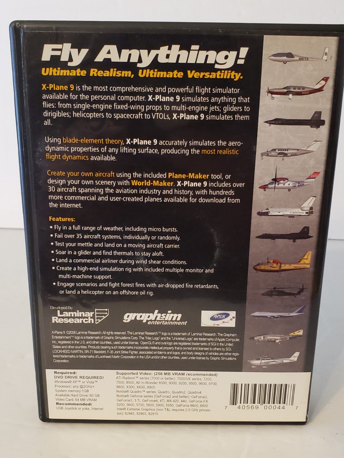 X-Plane 9 Fl8ght Simulation (PC Dvd Rom Software 2008) 6 Discs