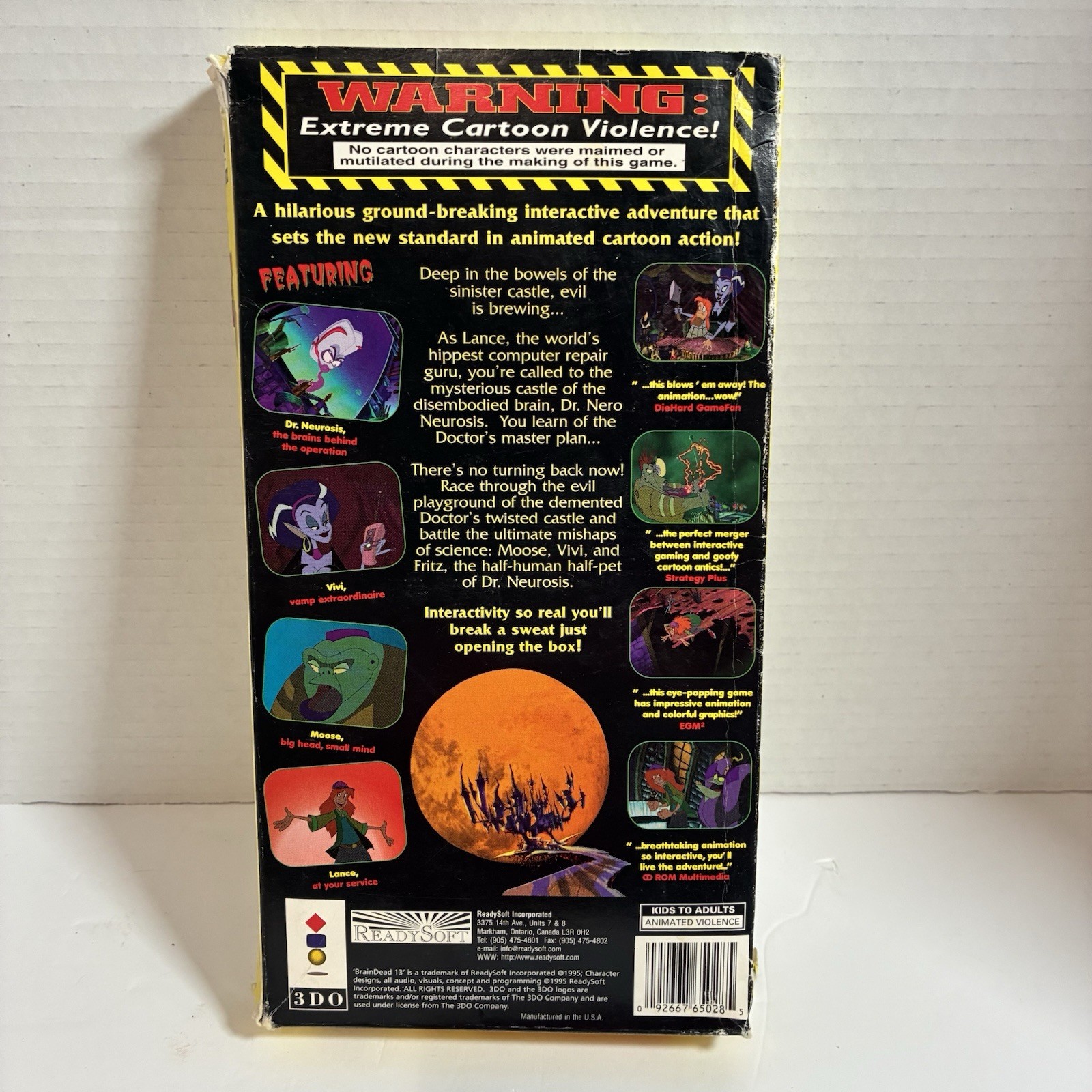 Brain Dead 13 Panasonic 3DO Complete CIB Longbox
