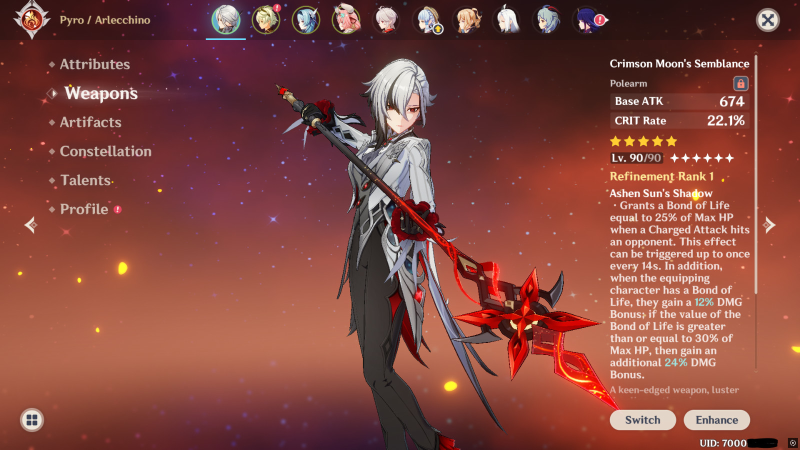 Genshin Impact AR60 [EU] Day 1 OG account w/ Festering Desire + TONS WELL BUILD!