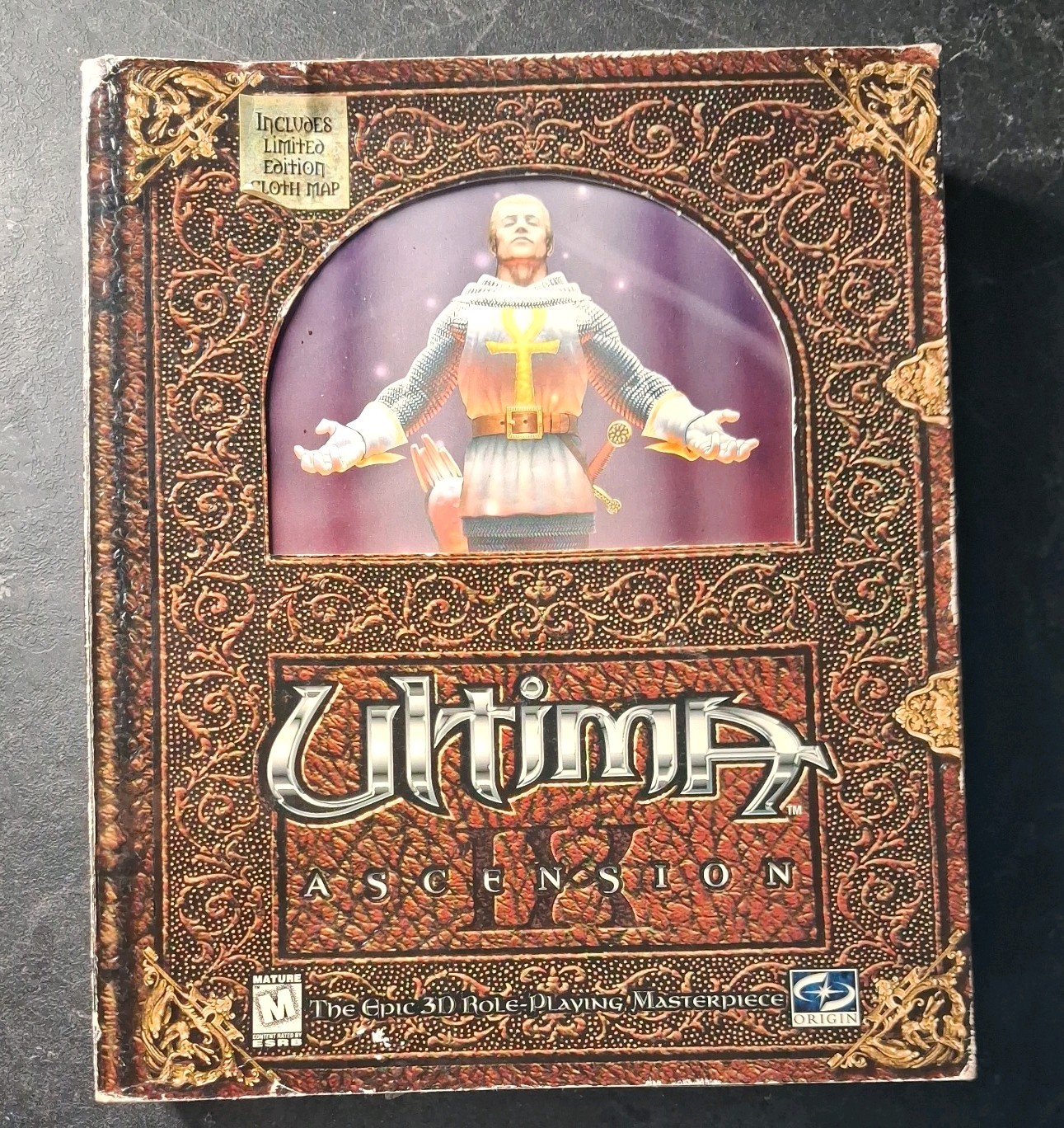 Ultima IX Ascension BIG BOX PC Game Complete CIB Cloth Map Cards Origin EA