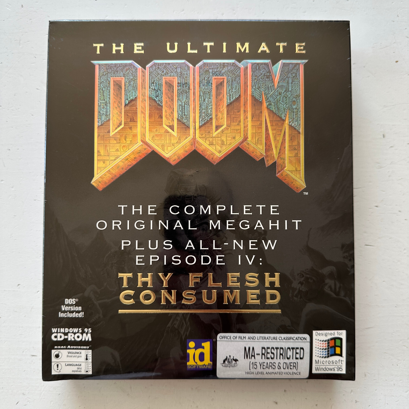 The Ultimate DOOM PC Game 1995 CD-ROM Big Box Sealed New
