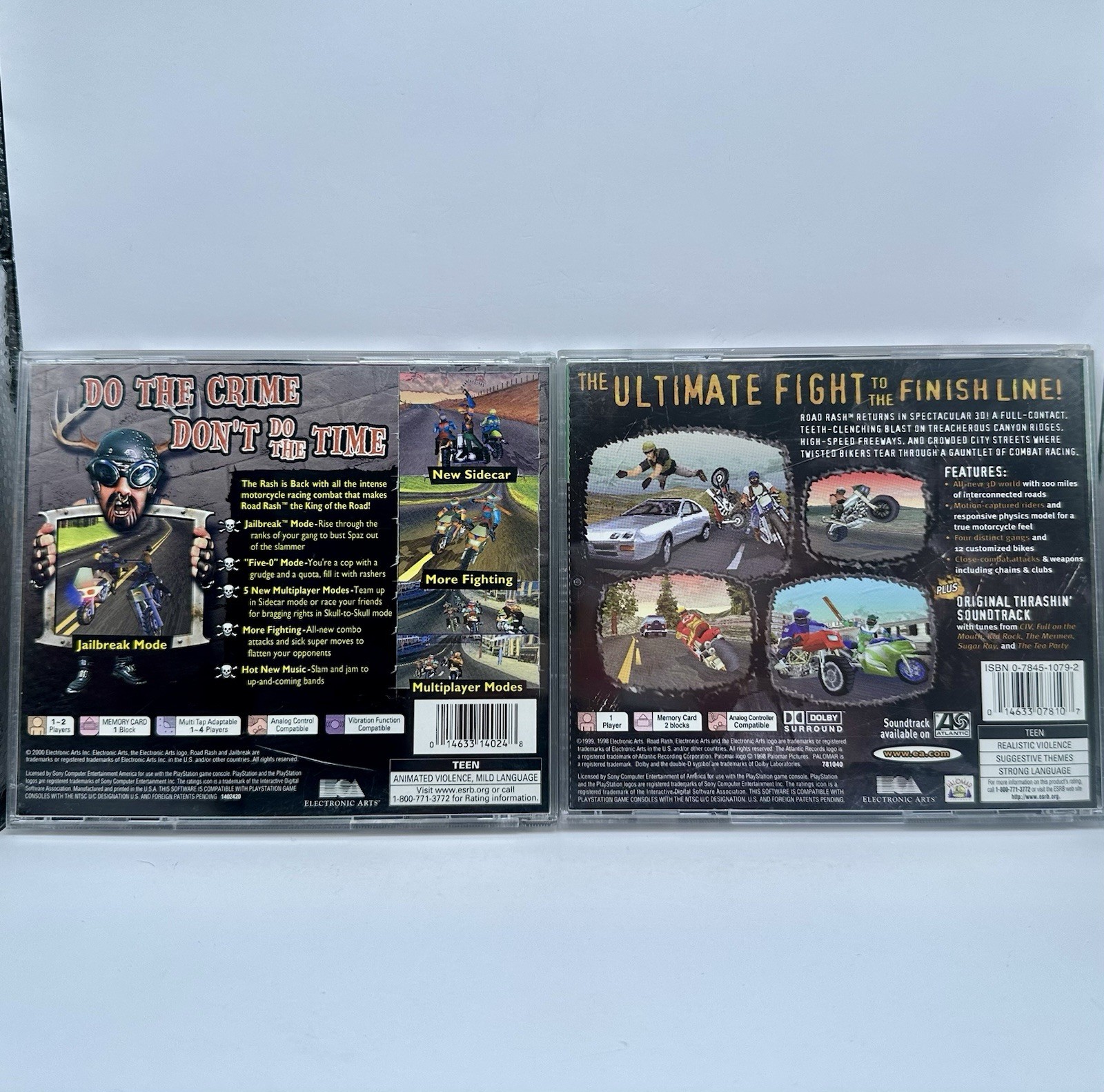 Road Rash 3D Jailbreak PlayStation 1 PS1 Games LOT Bundle CIB Complete Reg Cards