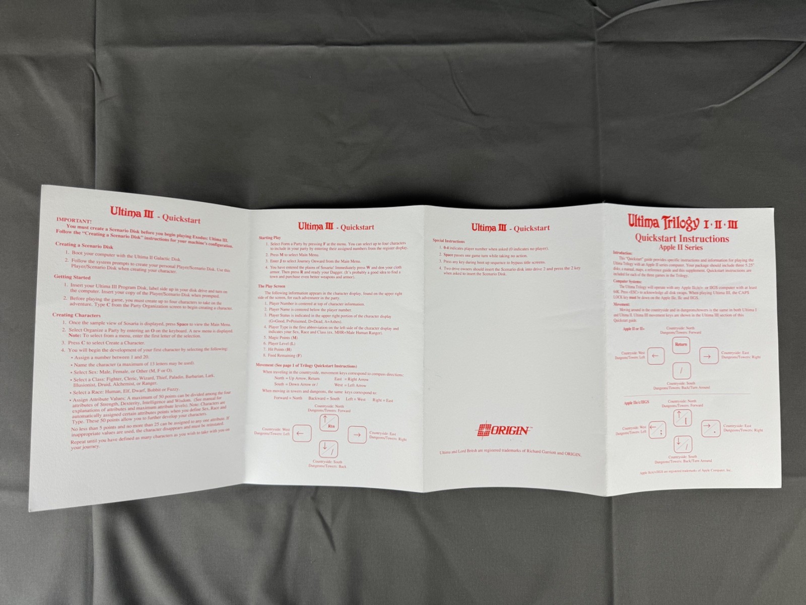 Ultima Trilogy 1-2-3 Apple (Origin Systems)