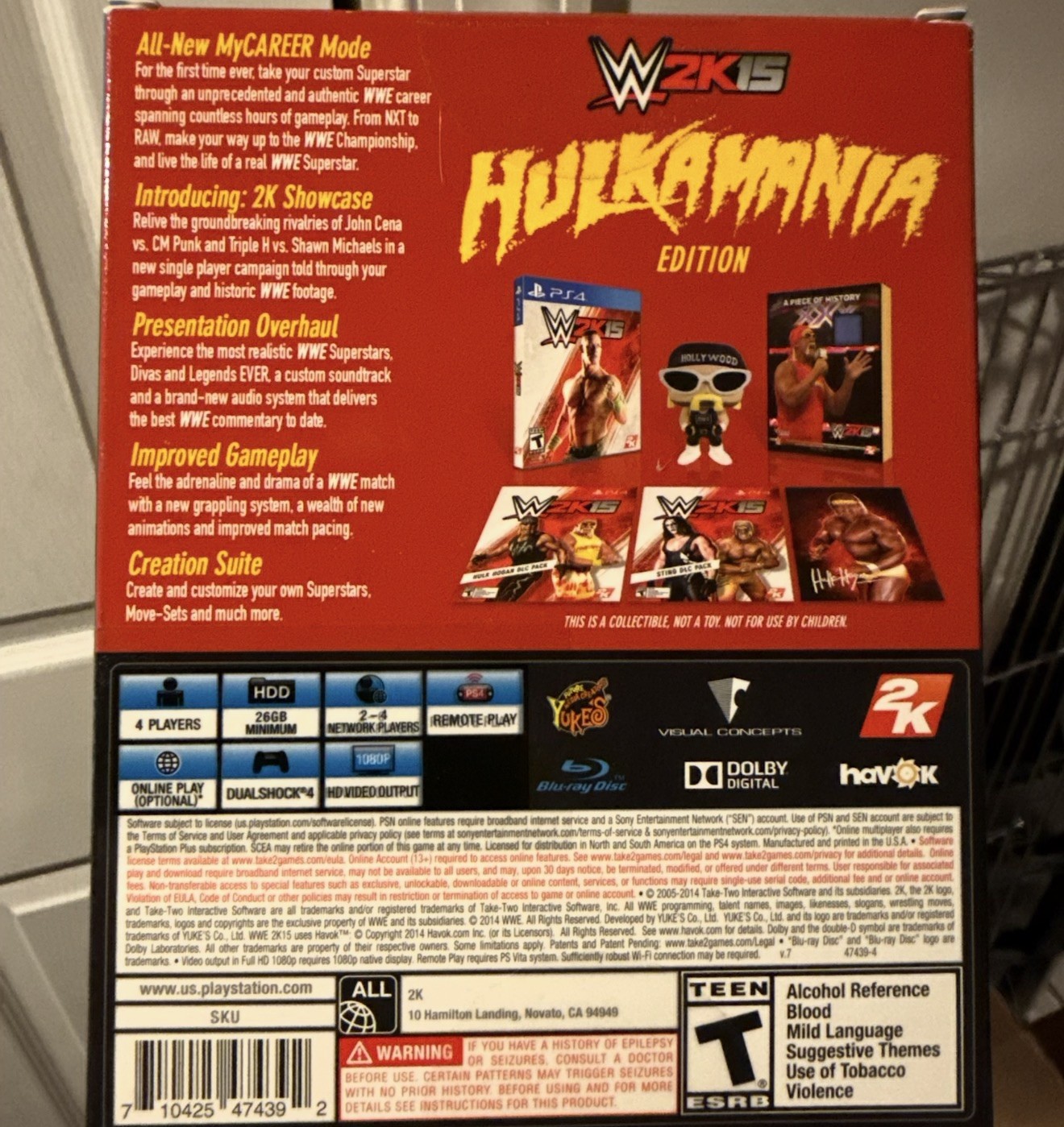 WWE 2K15 Hulkamania Edition Complete 2014 Sony PlayStation 4