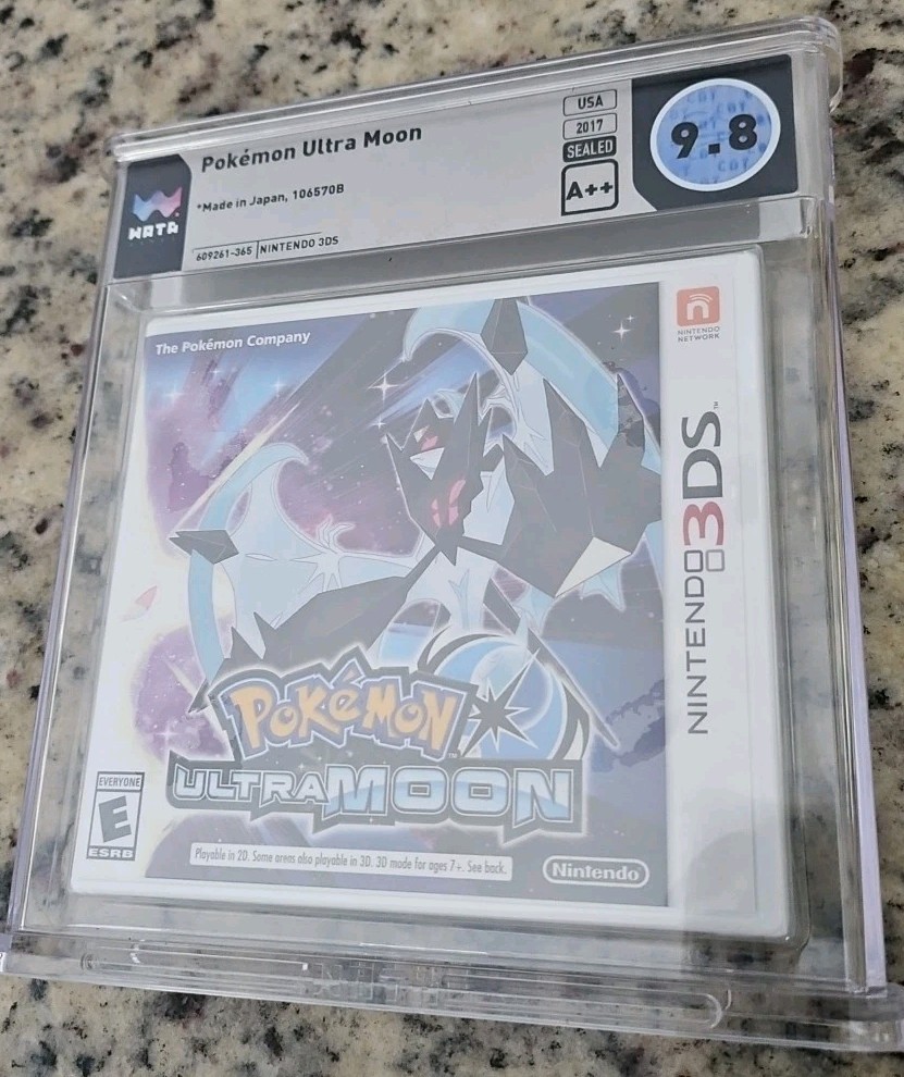 Pokemon Ultra Moon Nintendo 3DS WATA Graded 9.8 A++ RARE MINT NEW