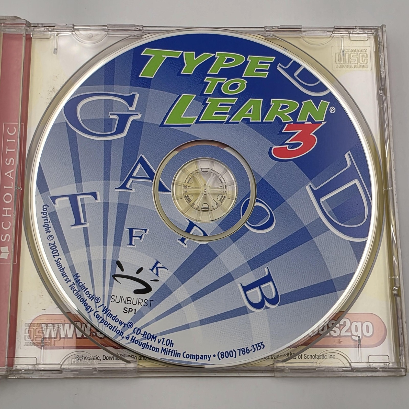 Type To Learn 3 Macintosh/Windows CD-ROM Sunburst 2002 Educational Family/Kids