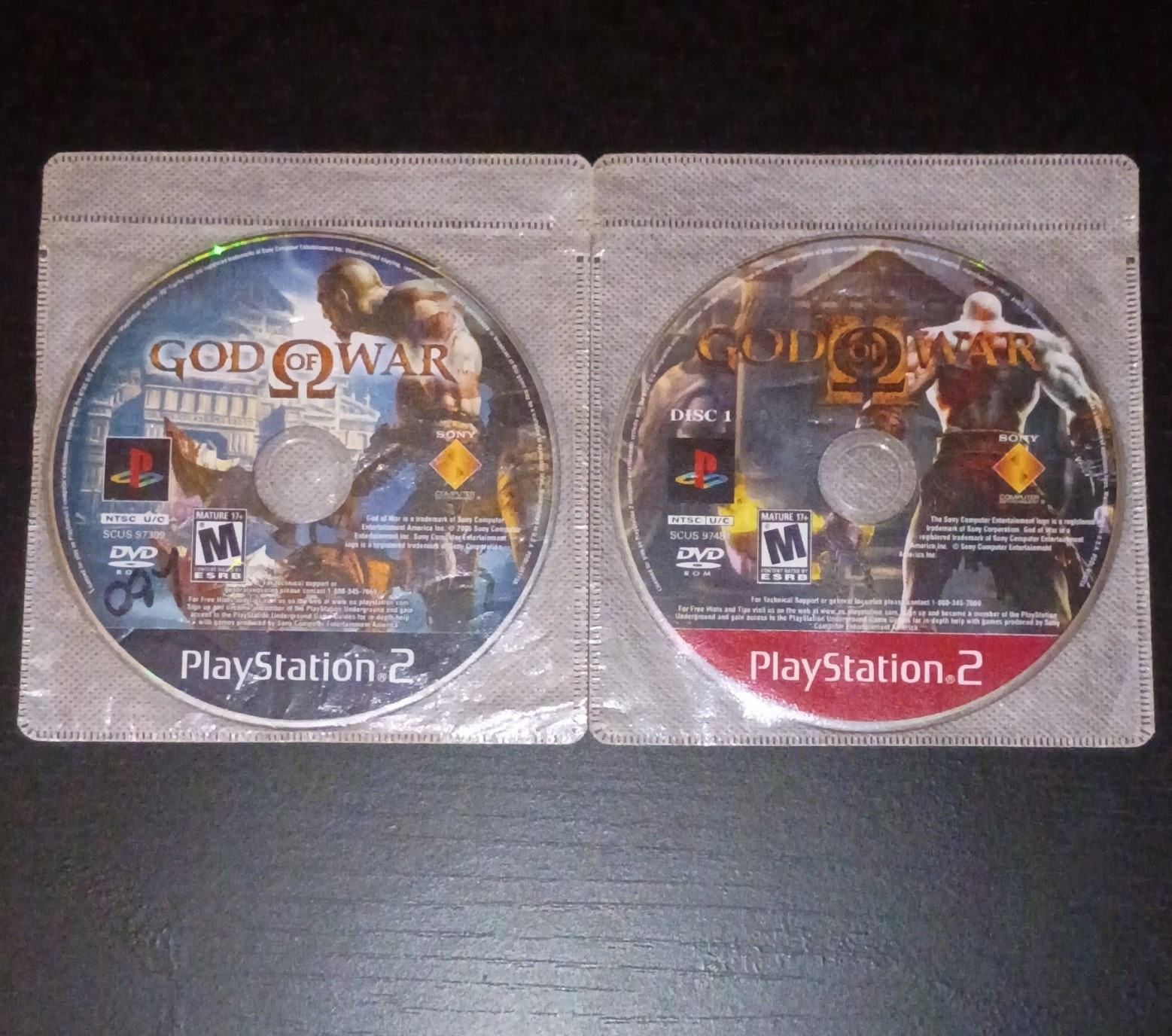 PS2 God of War Dual Pack: God of War & God of War II Discs Only (Tested & Works)