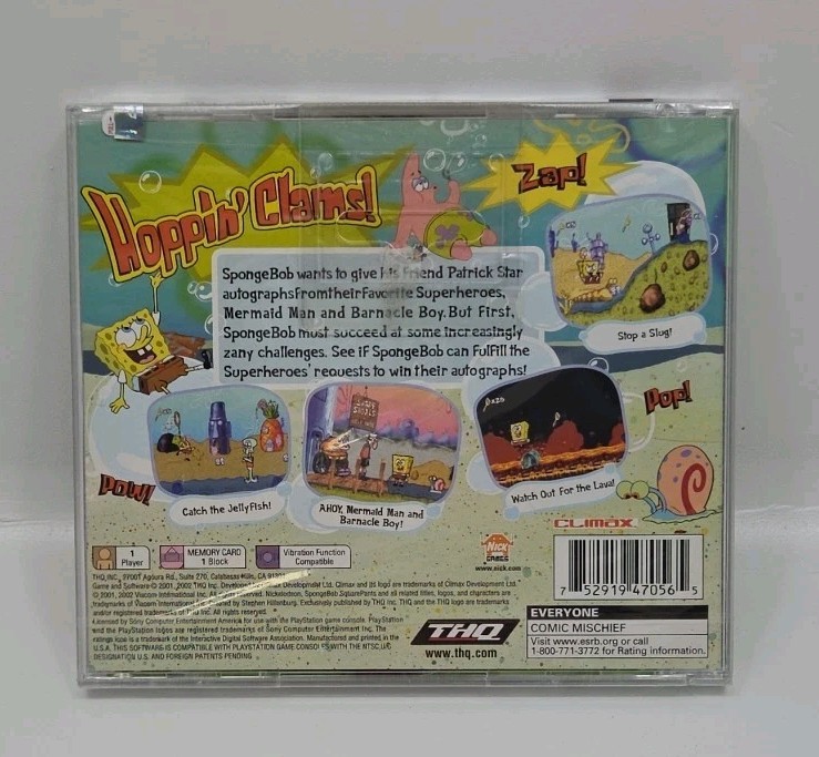 SpongeBob SquarePants SuperSponge PS1 PlayStation 1 Brand New – Sealed