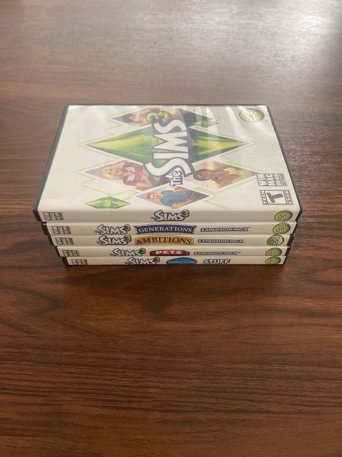 EA The Sims 3 Expansion Packs Bundle PC Windows, T-Teen Manual Set Of 5