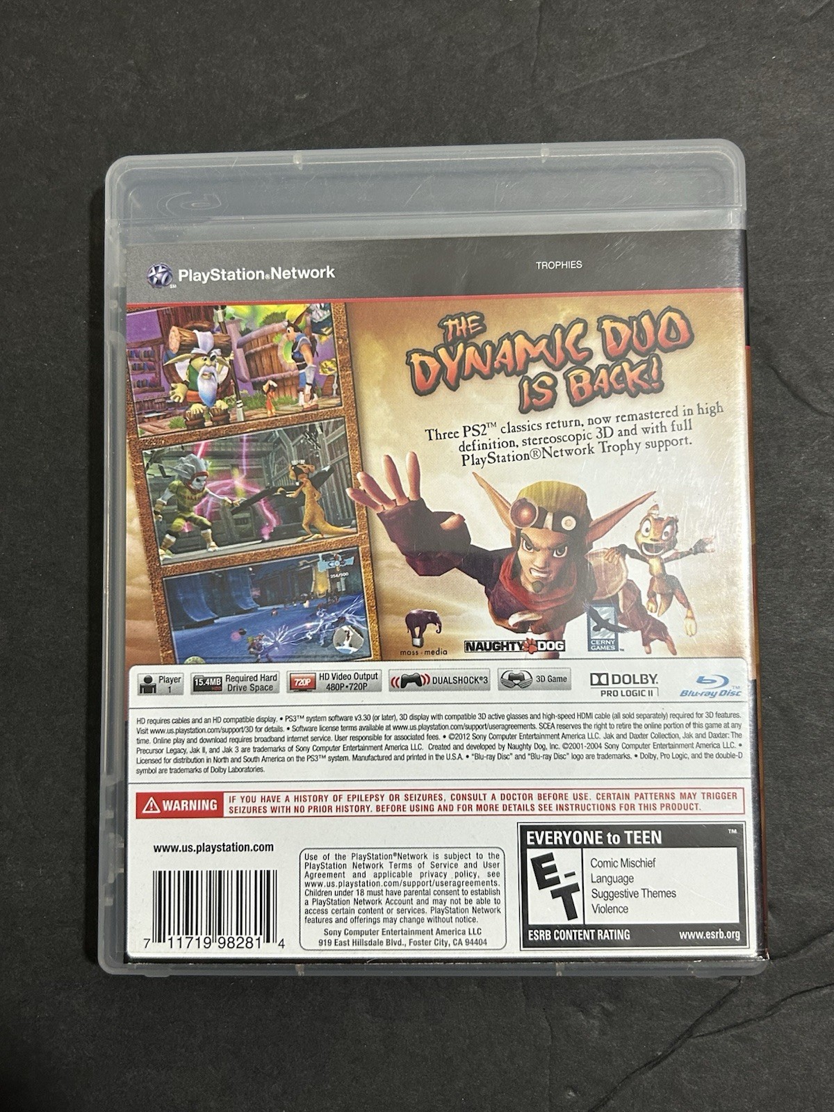Jak and Daxter Collection Remastered HD (Sony PlayStation 3, 2012) PS3