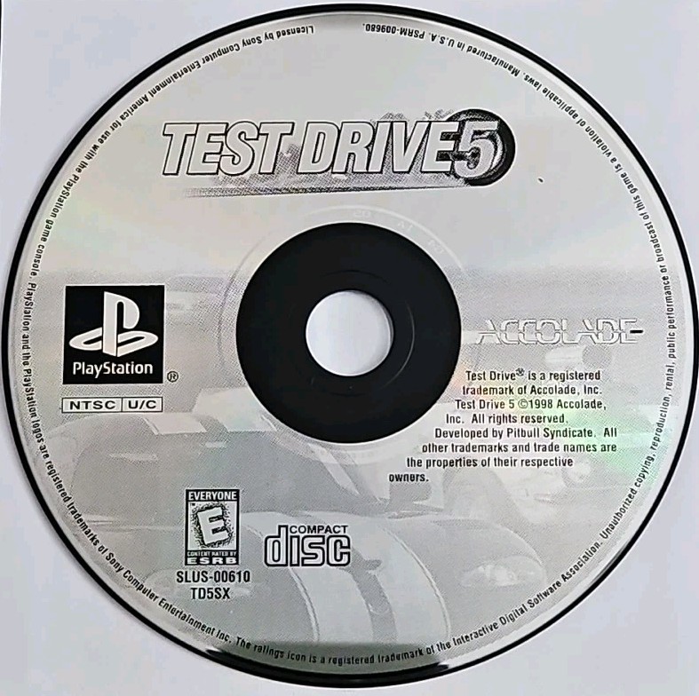 New Test Drive 5 Greatest Hits (Sony PlayStation 1 PS1, 1998) – DISC ONLY