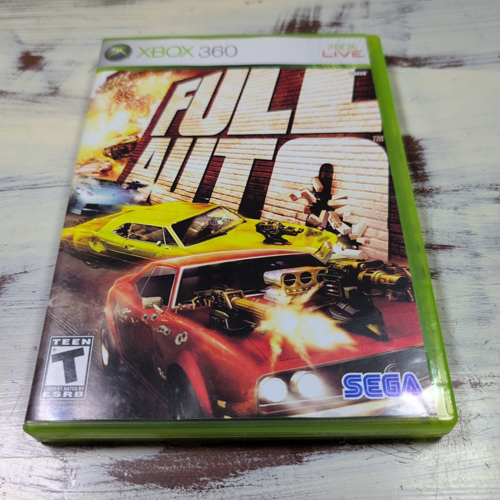 FULL AUTO (Xbox 360, 2004) SEGA Complete Manual CIB Mint Disc