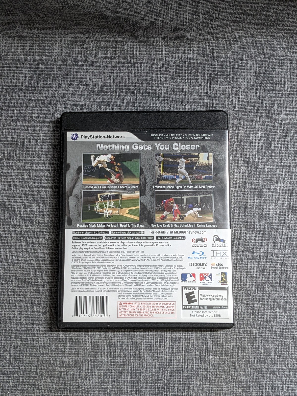 MLB 09 The Show – PlayStation 3 PS3 Video Game – Complete w/ Case & Manual