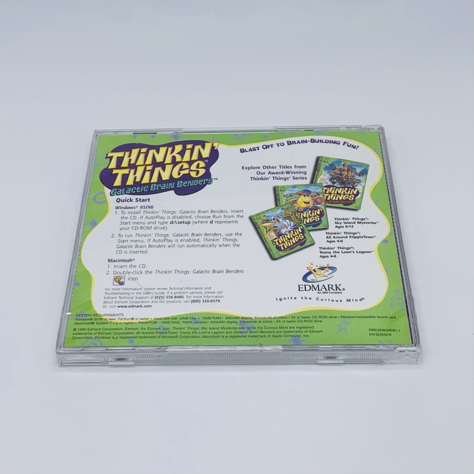 Thinkin’ Things Galactic Brain Benders PC Windows Mac 1999 – Sealed Cracked Case