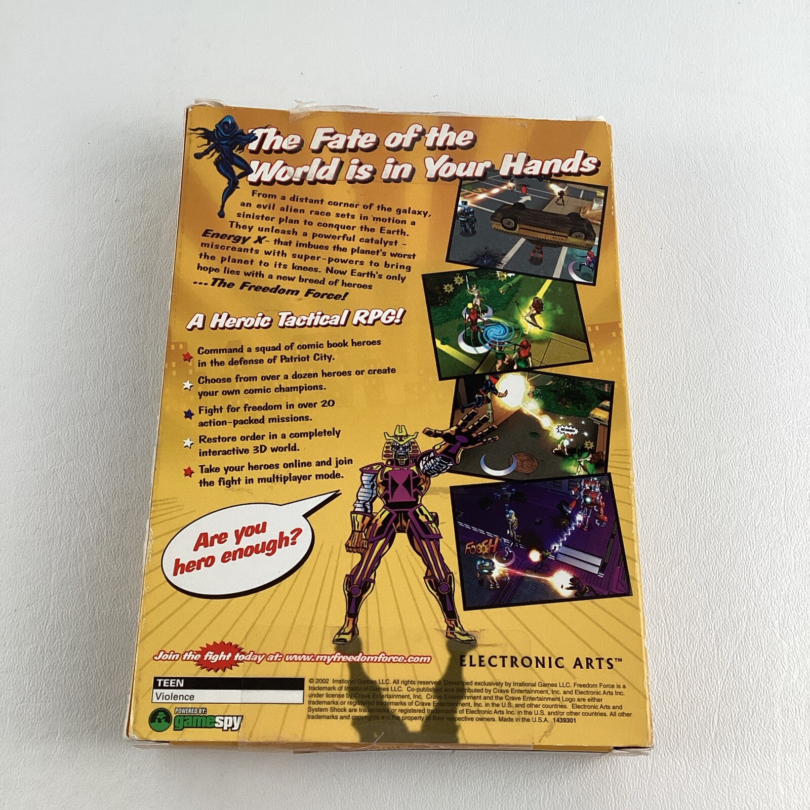 Freedom Force PC Computer Game Energy X Heroic Tactical RPG Vintage 2002