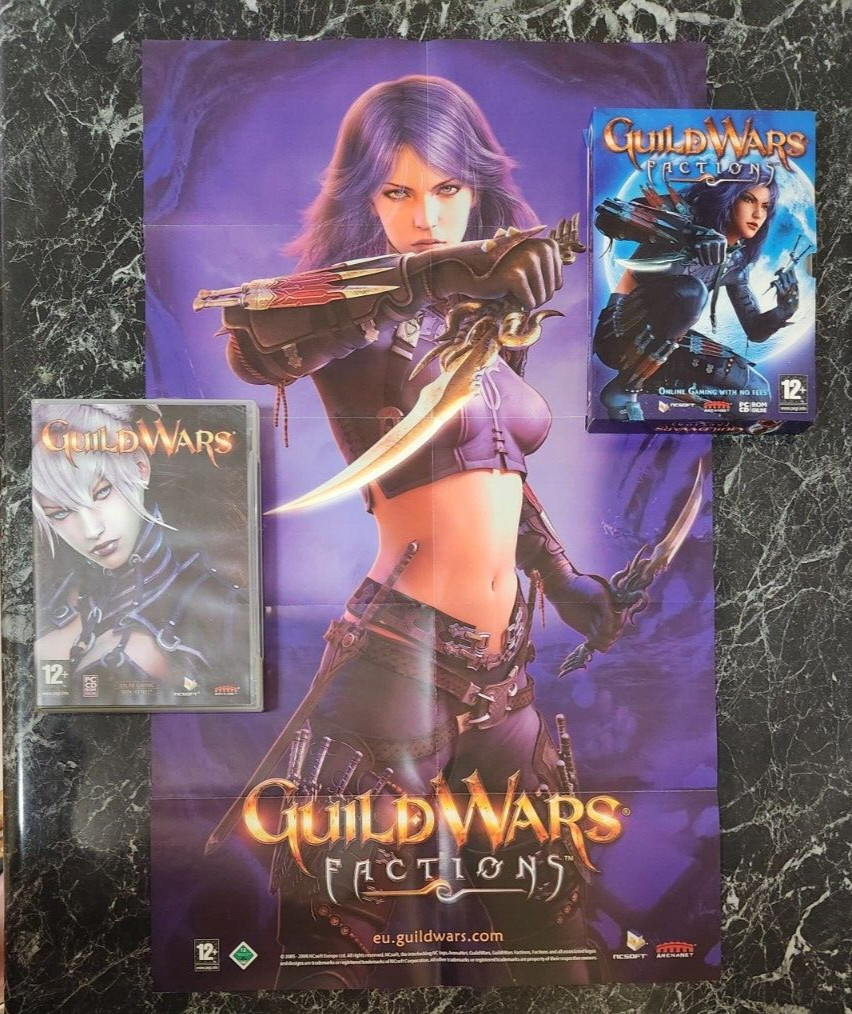 Vintage PC RPG Games Guild Wars & Factions CD Rom Role Playing Game 2006-07 VGC
