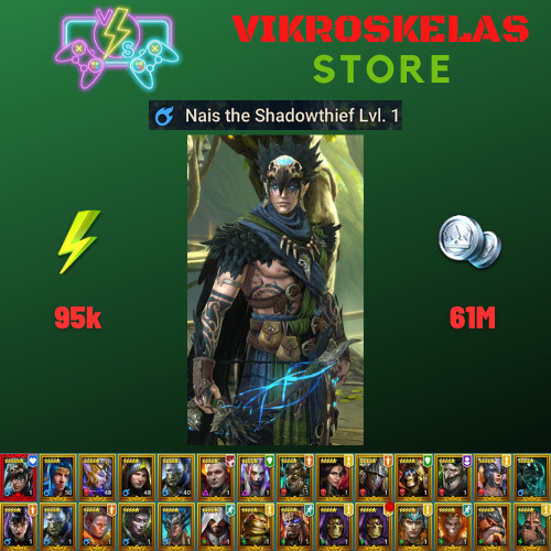 Raid Shadow Legends | Starter Mythical – Nais : 95k energy / 27 Legendary