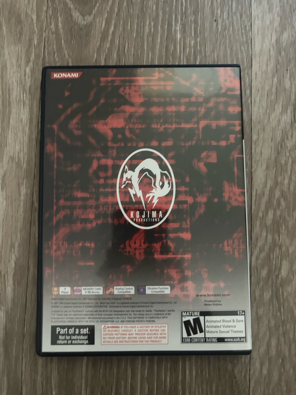 Metal Gear Solid Tactical Espionage Action (PS1) Long Box from Essential Set CIB