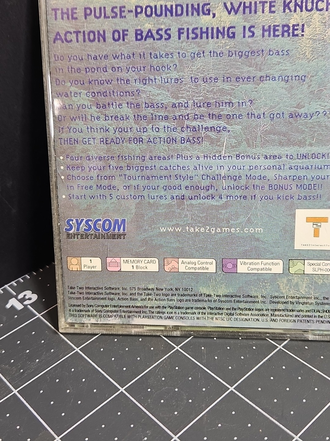 Vintage Action Bass PS1 PlayStation 1 Complete – Family Video Edition GUC E5