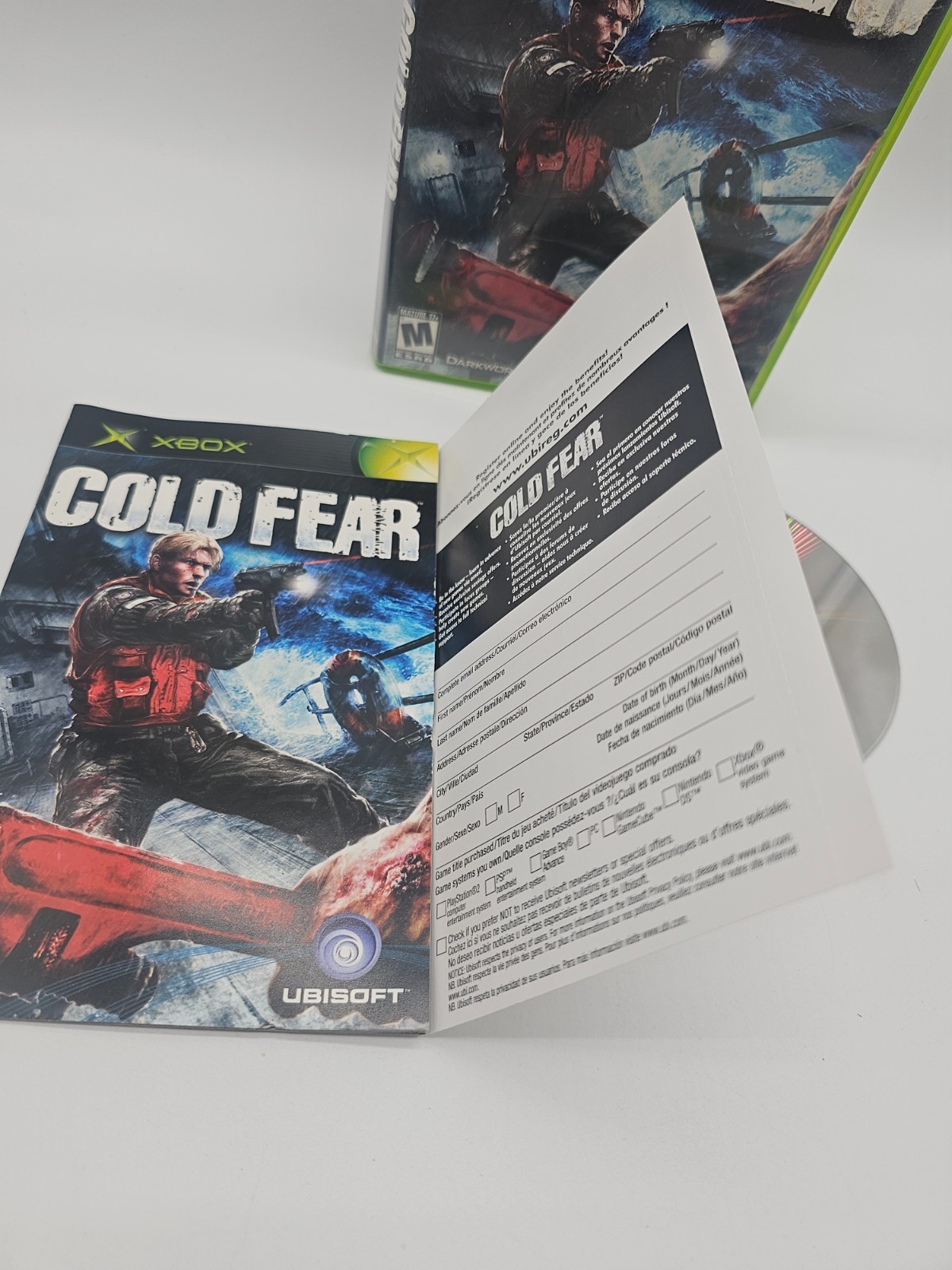 Cold Fear (Microsoft Xbox, 2005 Ubisoft) CIB /w Reg Complete Survival Horror