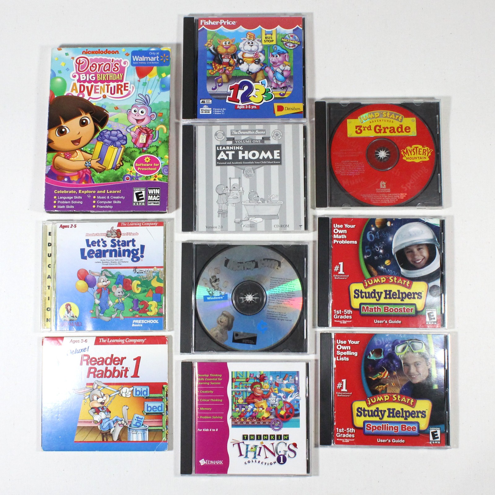 Children’s Early Education Games Lot of 10, Jump Start, Thinkin Things & More