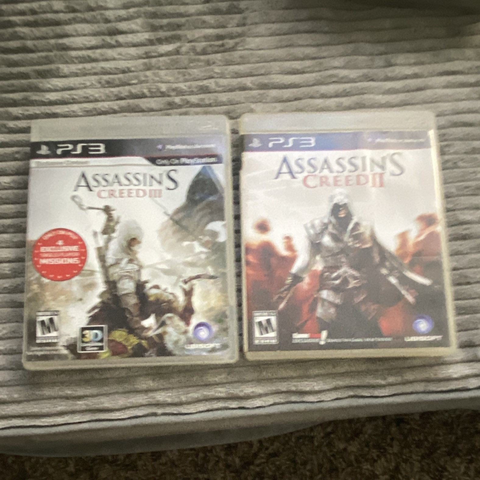 Ubisoft Assassin’s Creed II & III Sony PS3 Action Adventure M Manual Included