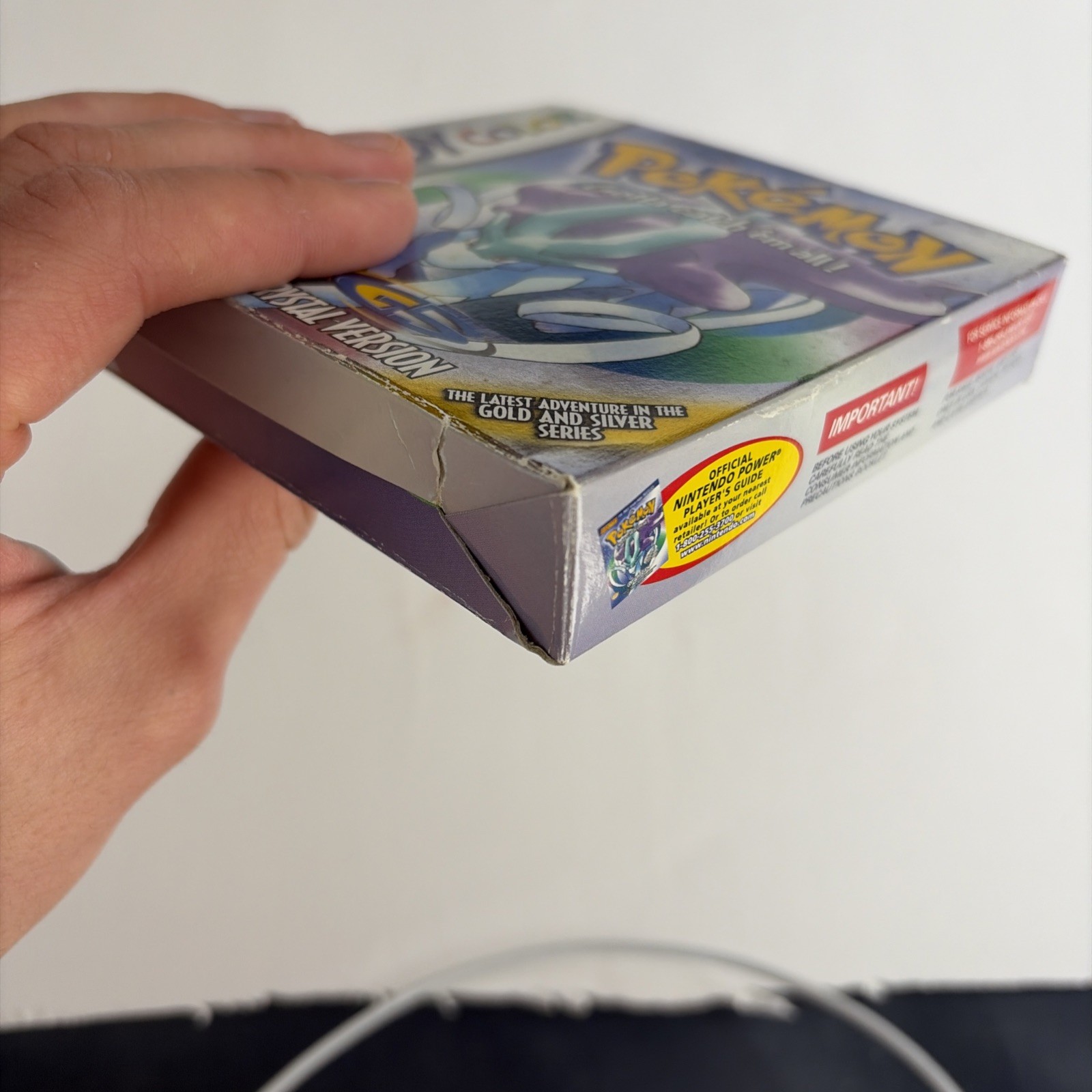 Pokemon Crystal Version Complete Box MISPRINT Authentic CIB Game Boy Color