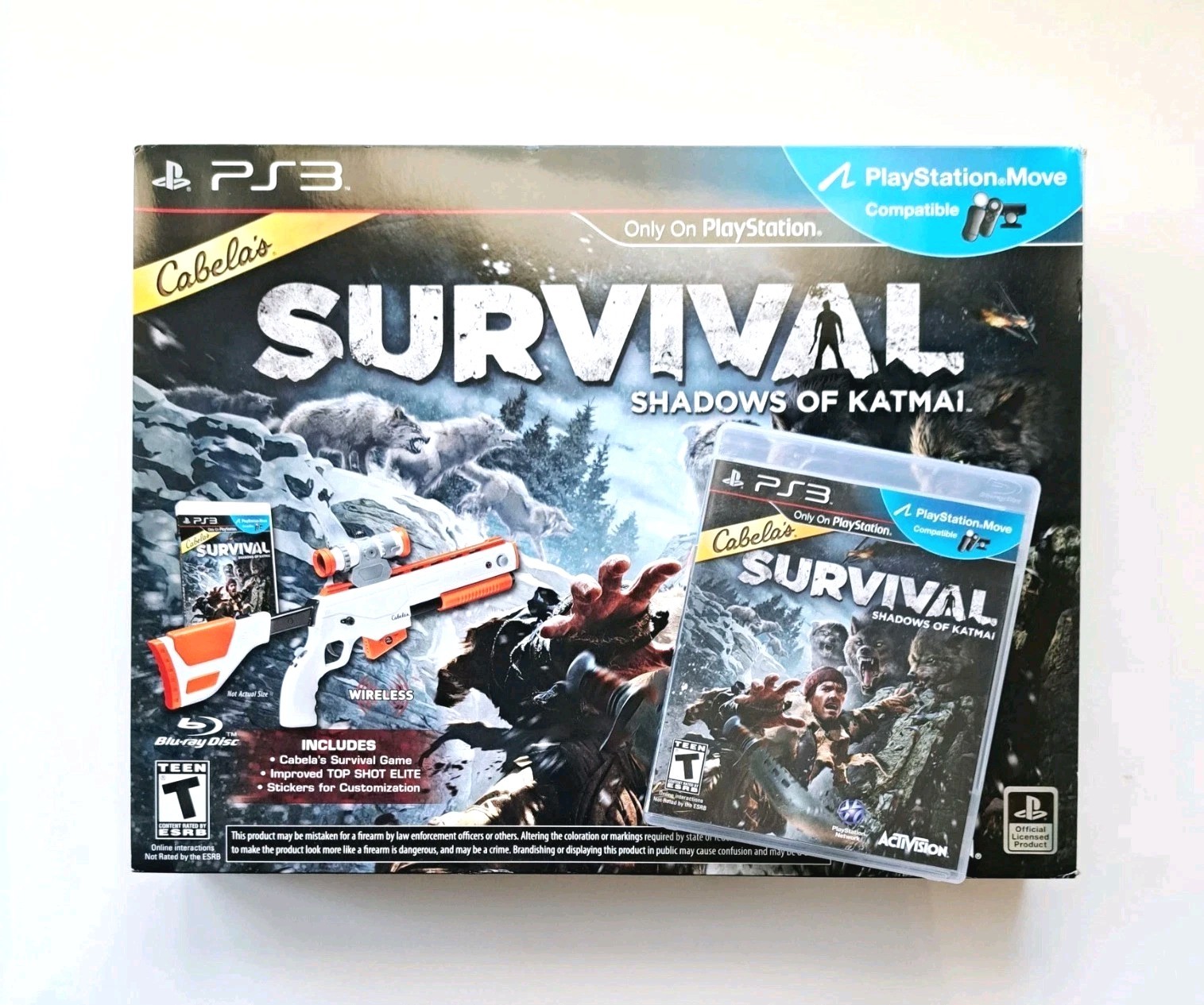 Cabelas Survival: Shadows of Katmai with Gun (Sony PlayStation 3, 2011) CIB