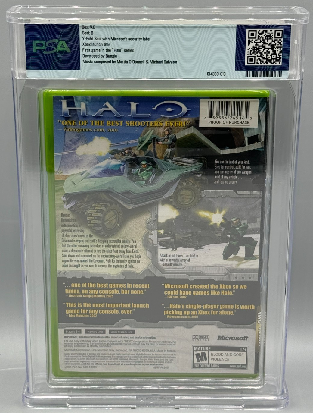 Halo Combat Evolved Microsoft Xbox GOTY Sealed New PSA 9.6 A+ Graded Bungie