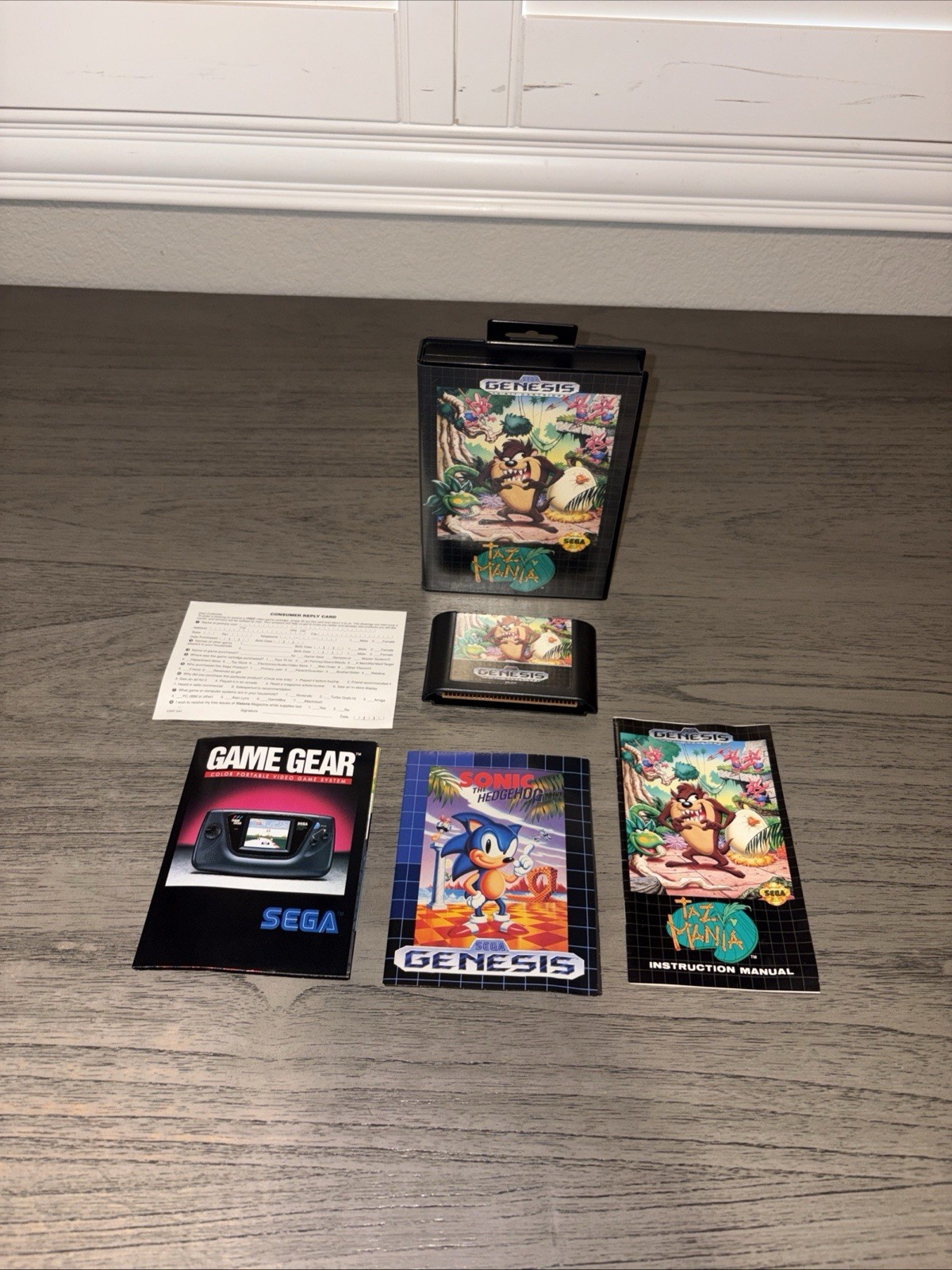 Taz-Mania (Sega Genesis, 1992) Complete CIB Collector Quality Tested Clean