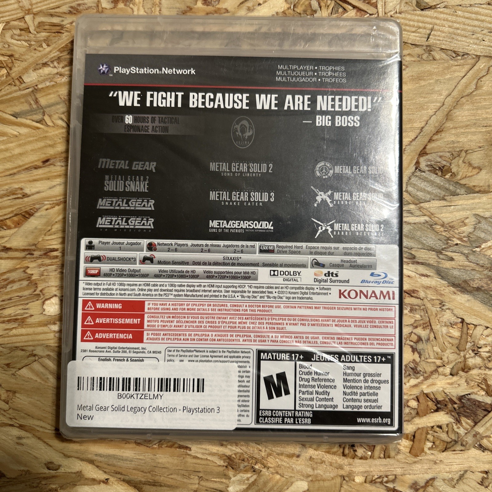 Metal Gear Solid The Legacy Collection PS3 (Brand New Sealed). PlayStation 3