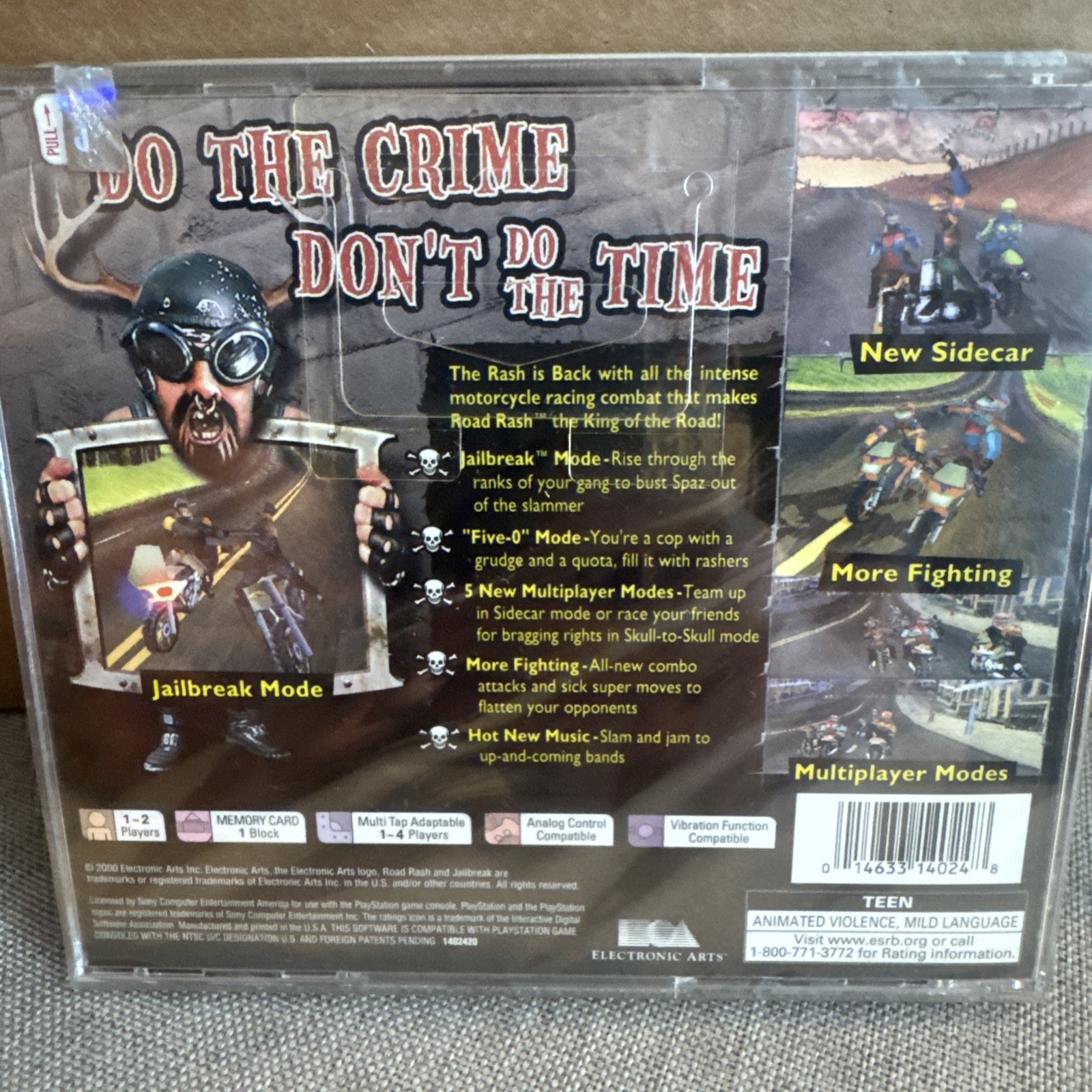 Road Rash-Jailbreak – Sony PlayStation 1 Sealed With Hang Tab PS1 2000 New