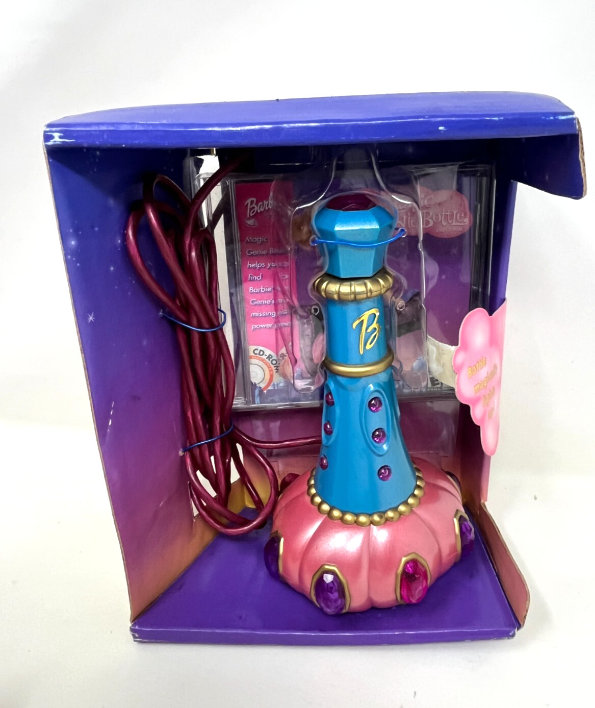 Vintage Barbie Magic Genie Bottle Toy and CD ROM PC Game 2000 Mattel #27445