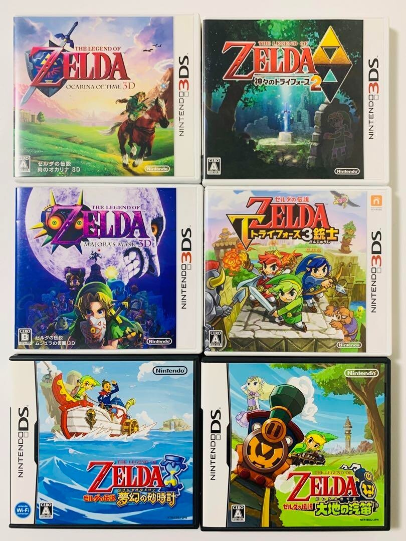 Lot 6 The Legend of Zelda Ocarina Majoras Mask Phantom Hourglass Nintendo DS 3DS