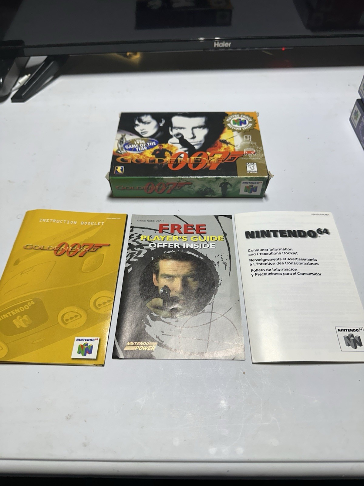 GoldenEye 007 Nintendo 64 Authentic BOX ONLY With Inserts (NO GAME INCLUDED)