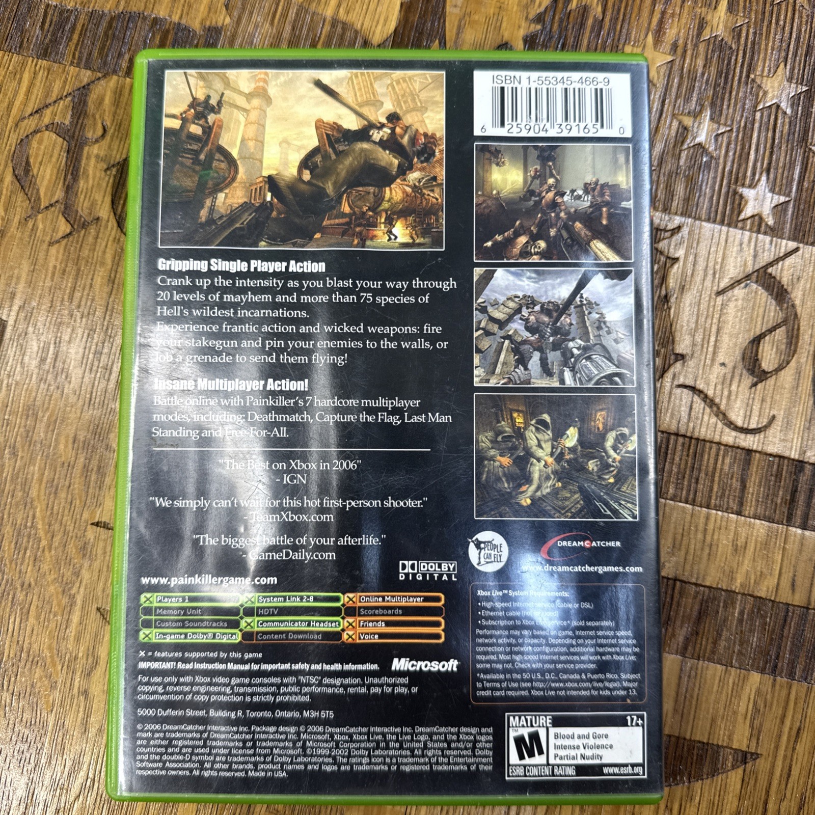 Painkiller: Hell Wars (Microsoft Xbox, 2006) CIB Complete With Manual
