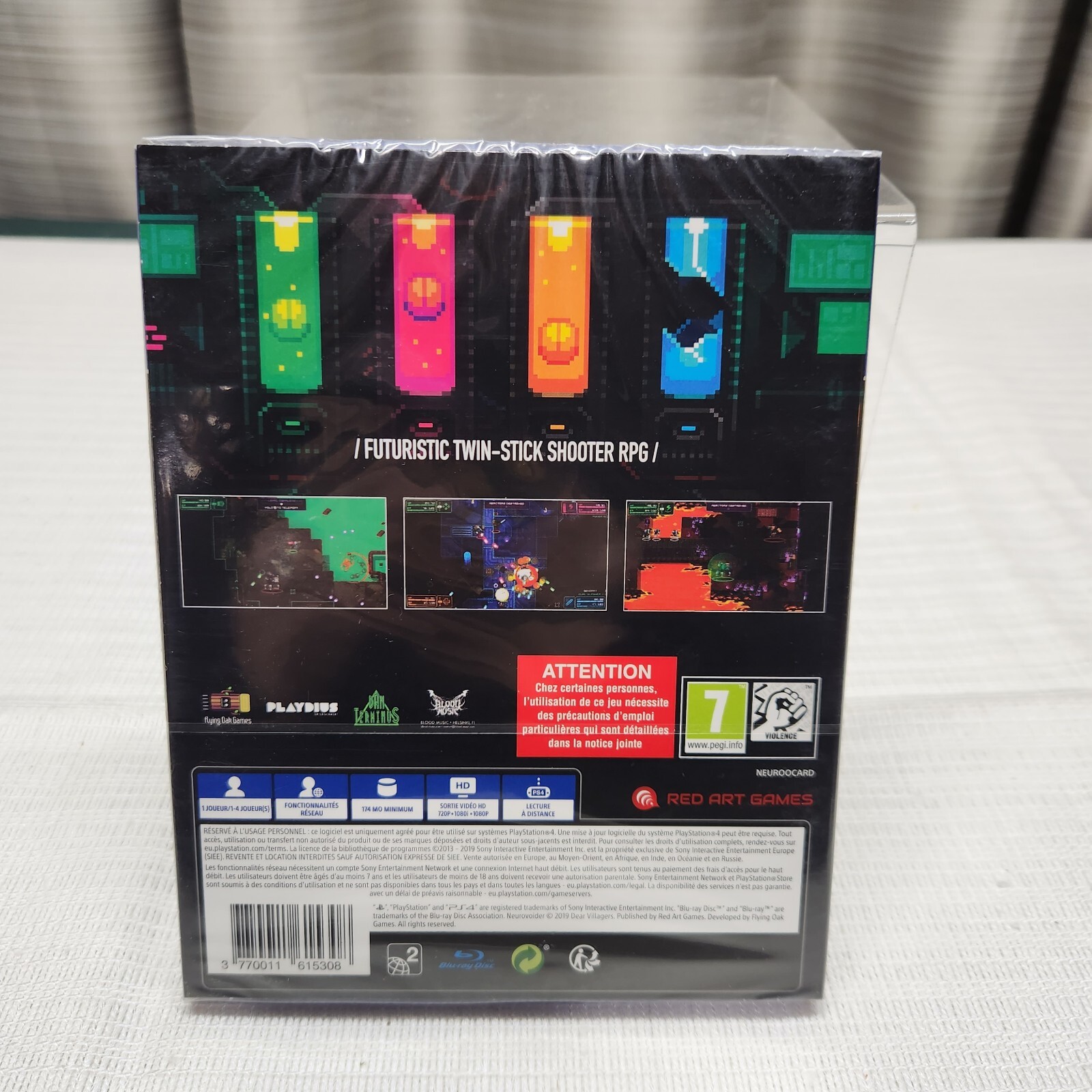 New Neurovoider Playstation 4 PS4 Slipcover Red Art Games Limited to 1500 Copies