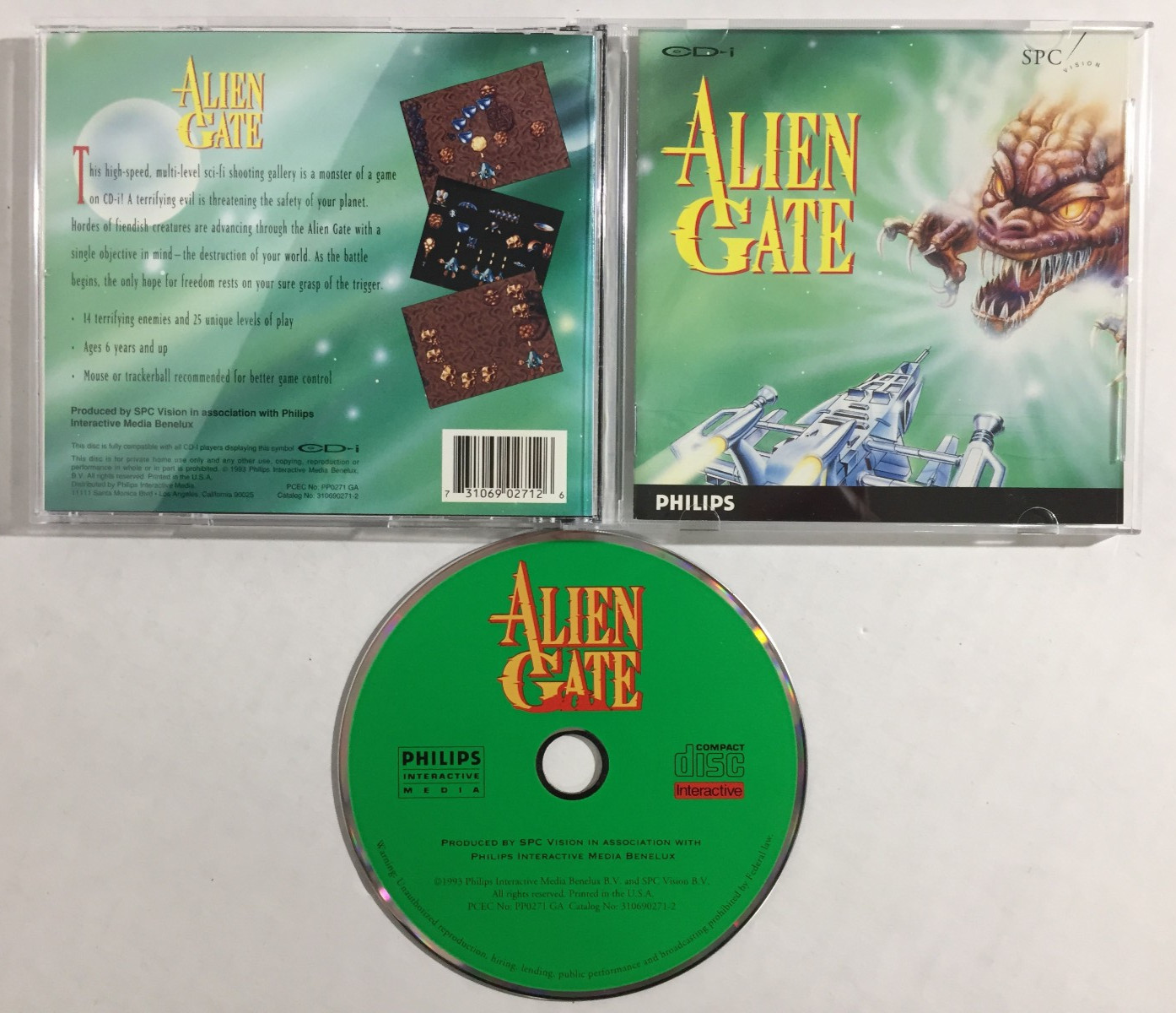 ALIEN GATE Philips CDi CD-I Jewel Case MANUAL Shooter SHMUP Shoot Em Up BOOKLET