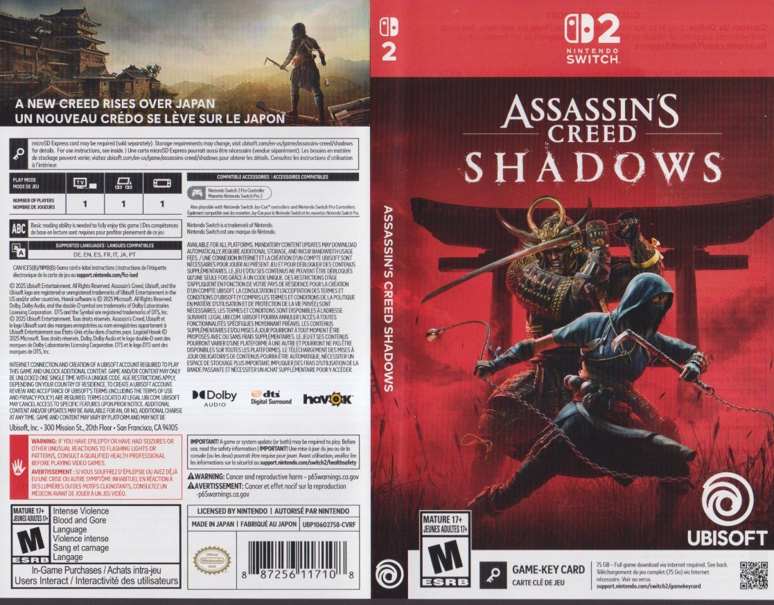 Assassin’s Creed Shadows Standard Edition (Game-Key Card) – Nintendo Switch 2