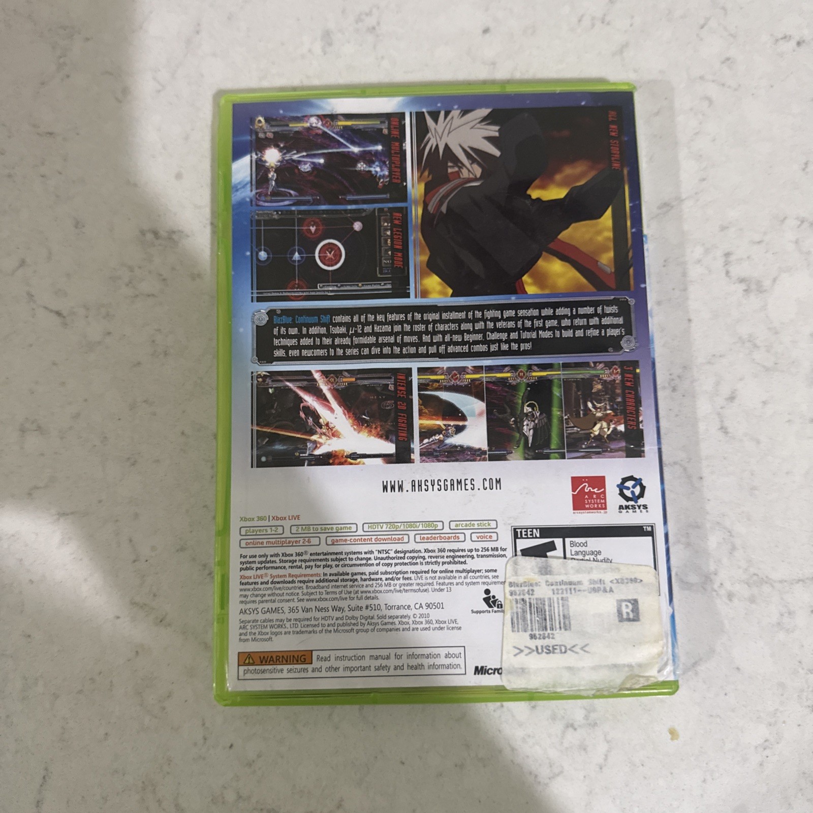 BlazBlue: Continuum Shift (Microsoft Xbox 360, 2010)