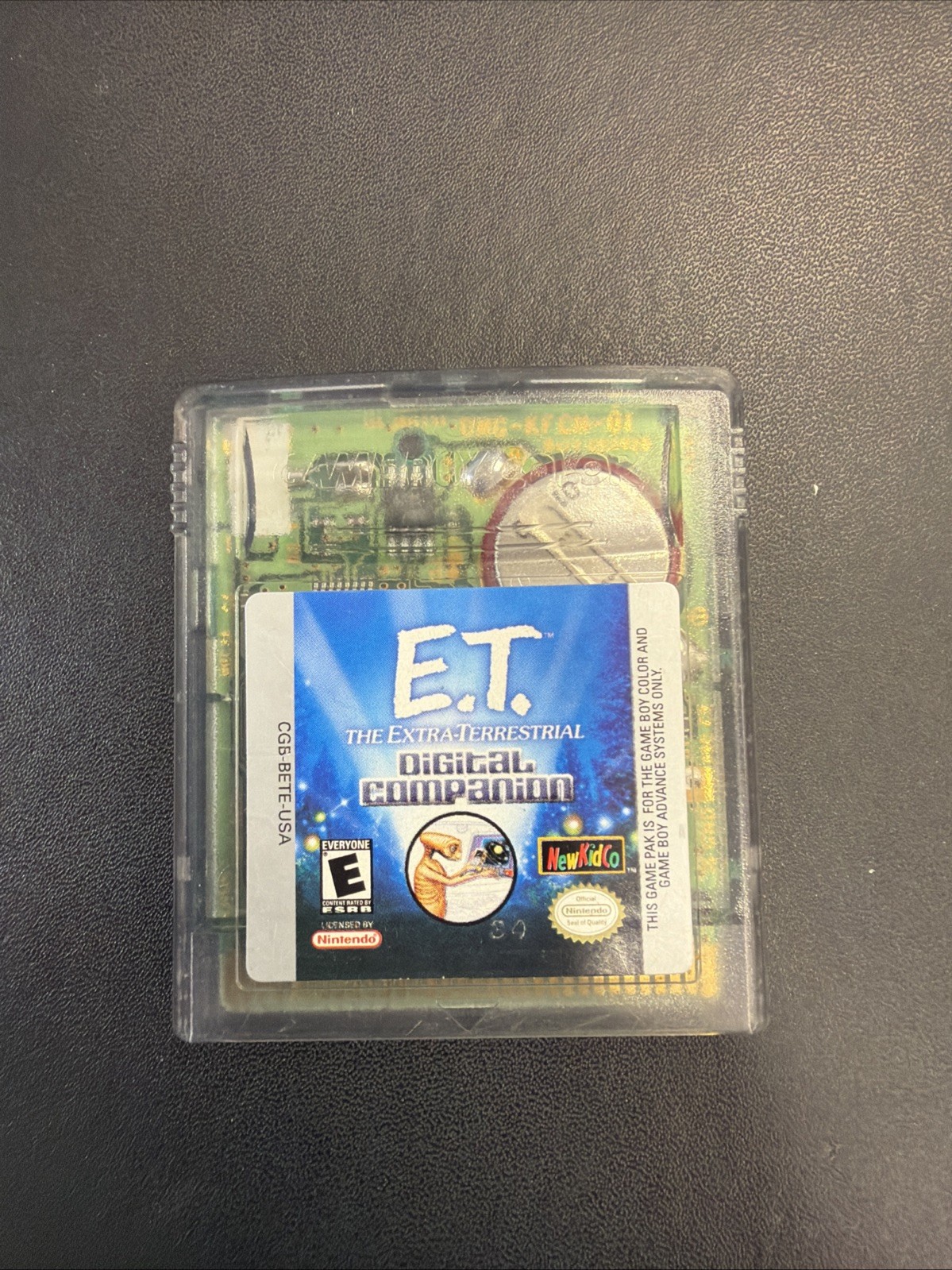 E.T. The Extra-Terrestrial Nintendo Gameboy Color Game With Nintendo Hard Case