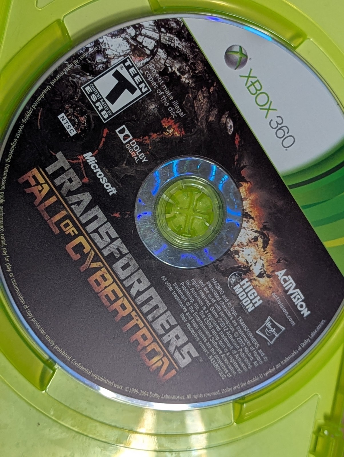 Transformers: Fall of Cybertron (Xbox 360) Complete in box W/Walmart Slipcover