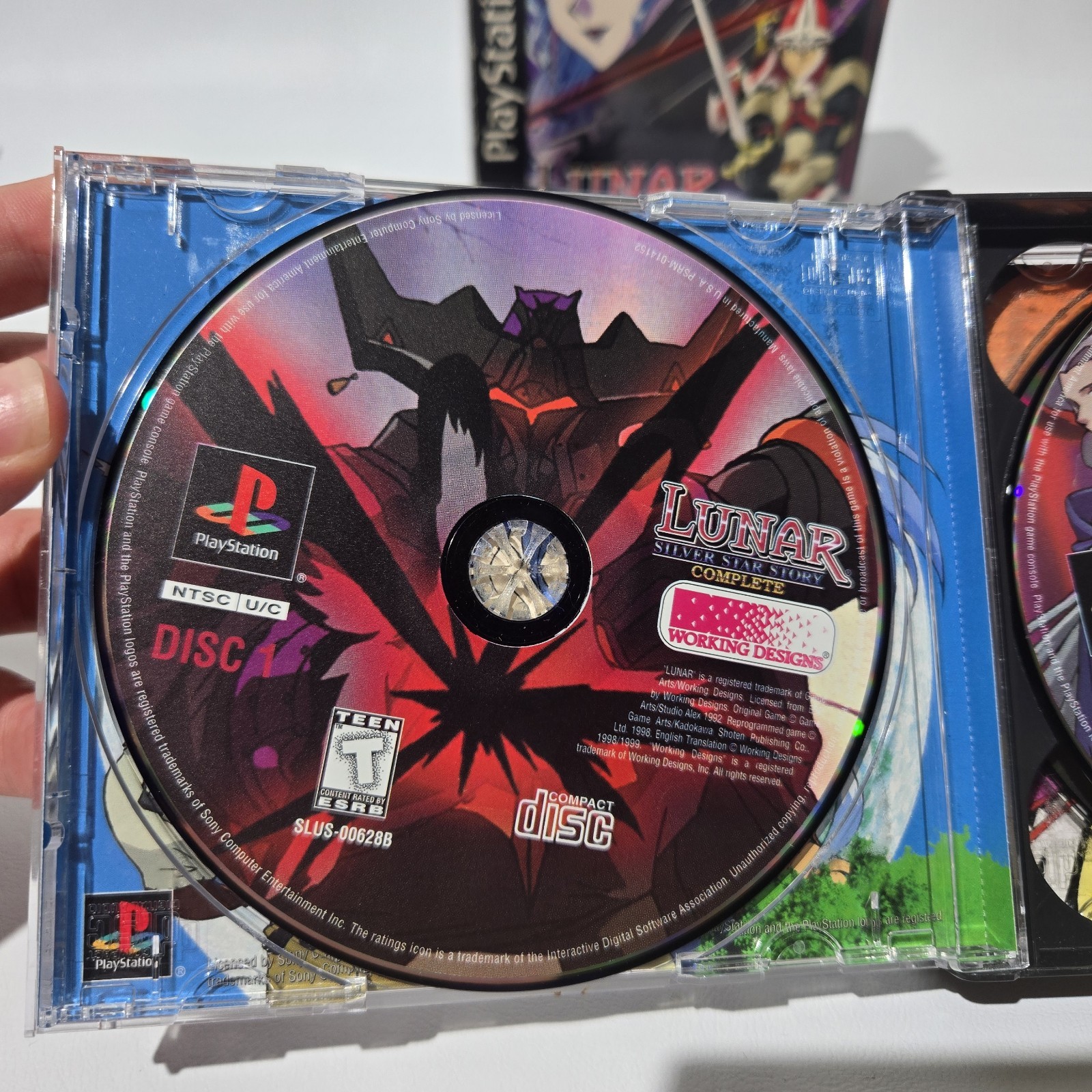 Lunar: Silver Star Story Complete (PlayStation 1, PS1) w/ Map Manual 3 Discs